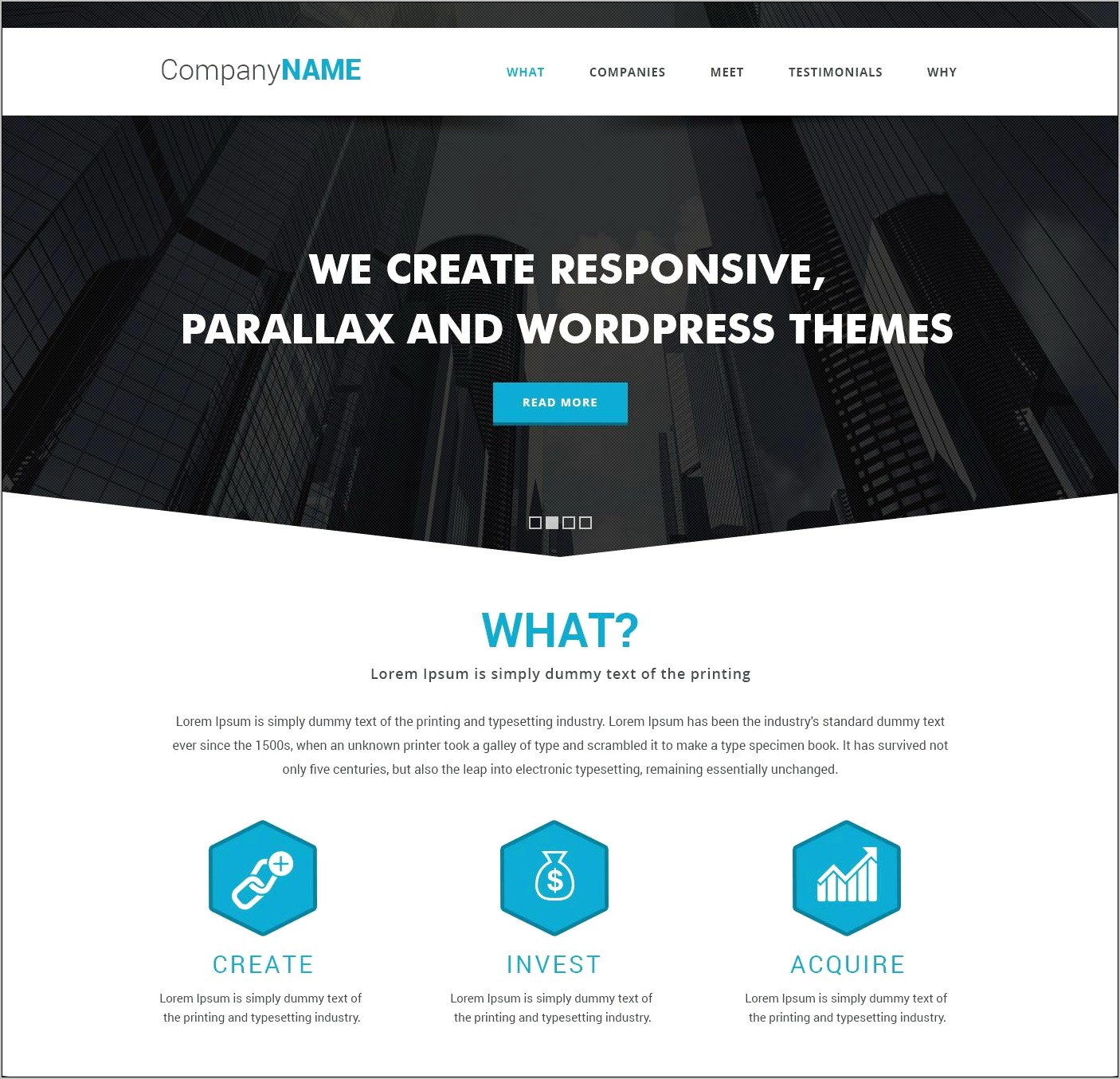 One Page Responsive Parallax Template Free Download