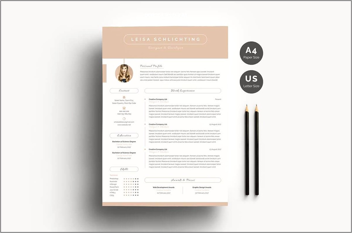 One Page Resume Sample Doc