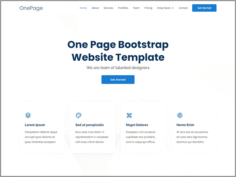 One Page Scroll Template Free Download