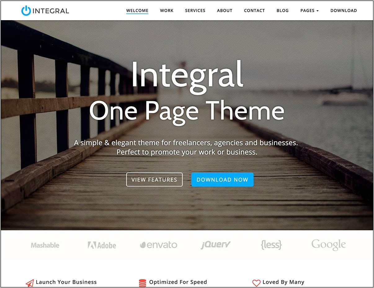 One Page Under Construction Template Worpdress Free