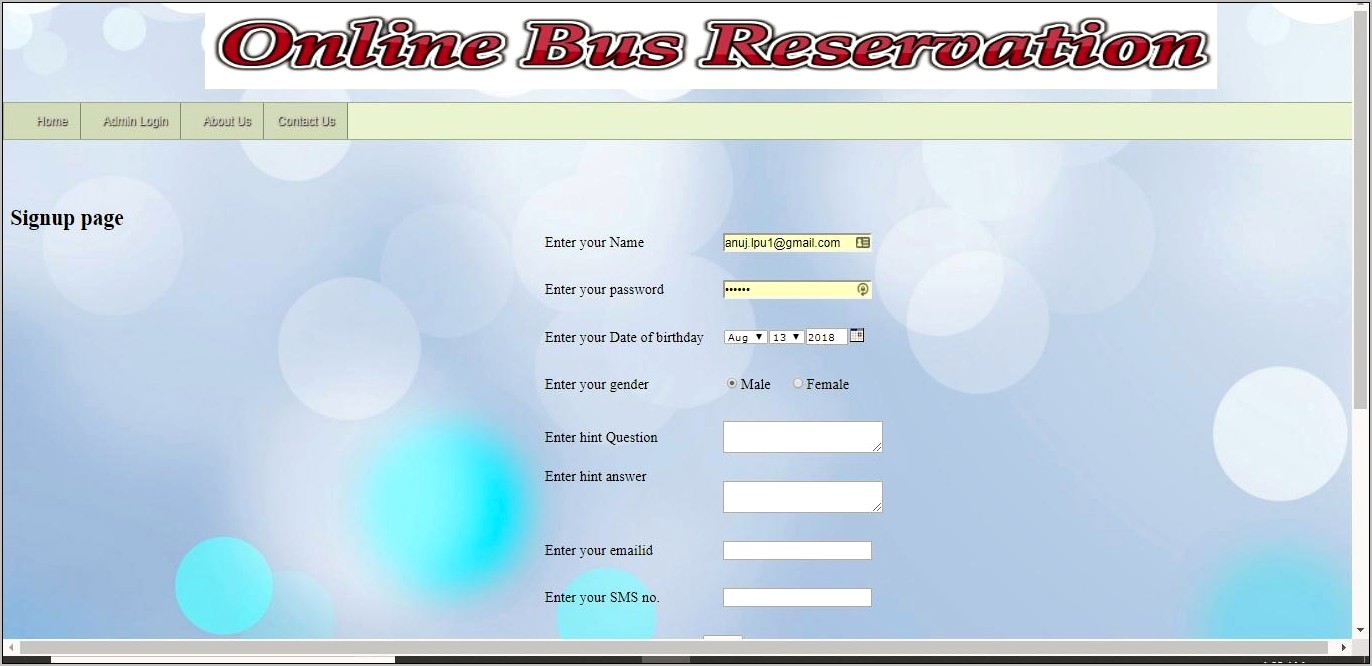 Online Booking System Template Free Download