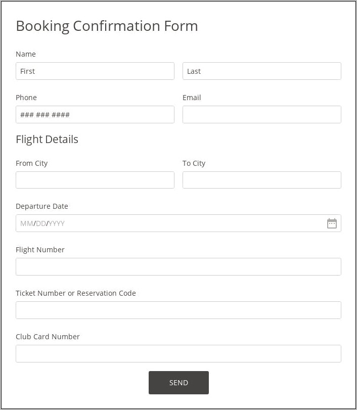 Online Bus Reservation Template Free Download