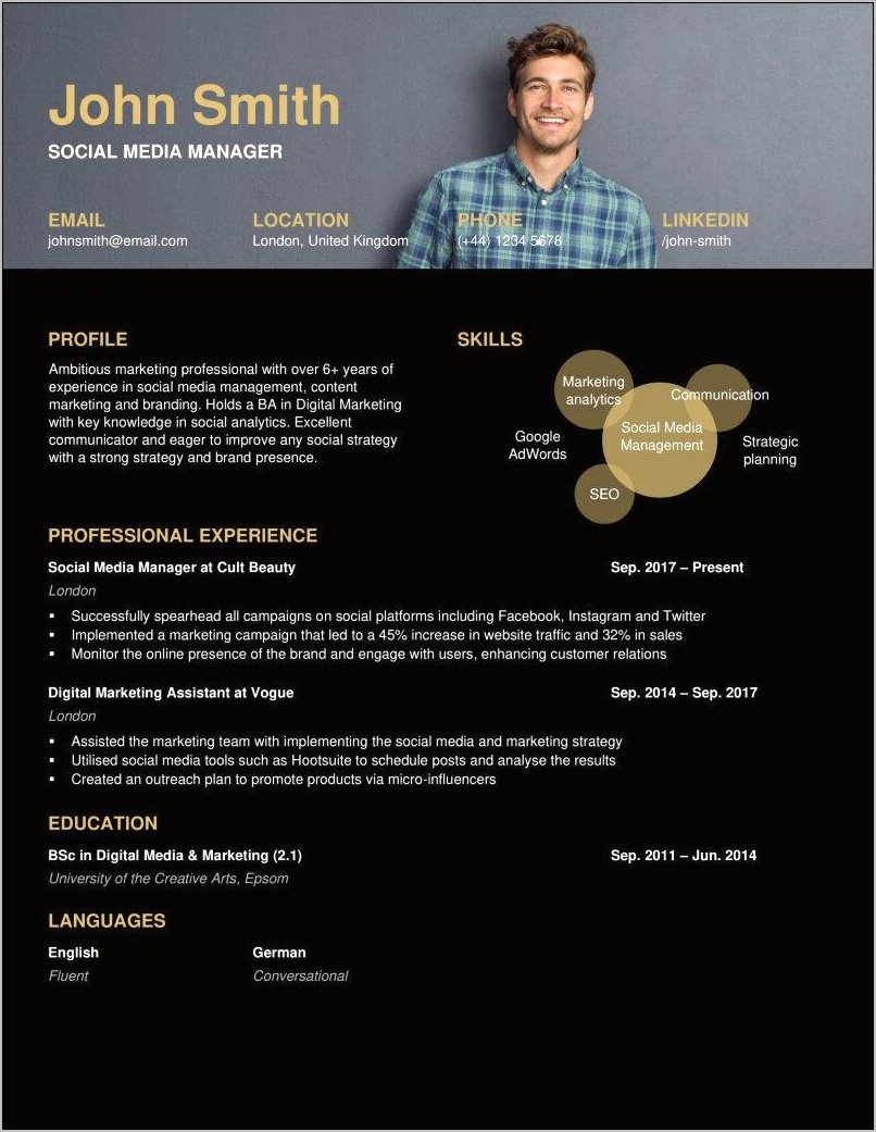 Online Marketing Job Description Resume