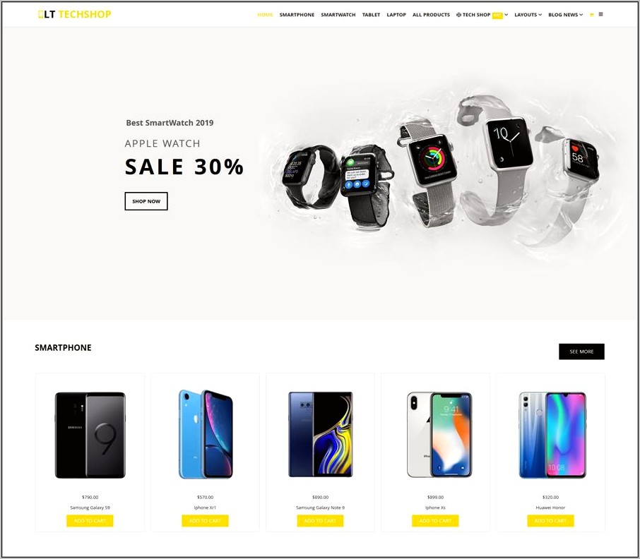 Online Mobile Shopping Html Template Free Download