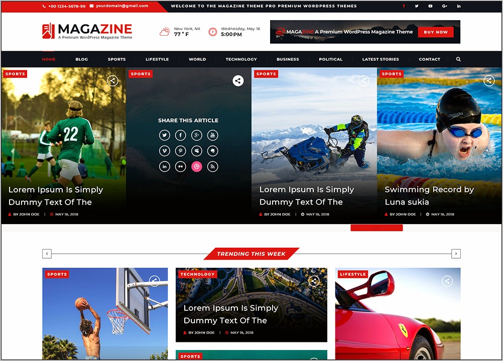 Online News Portal Template Free Download