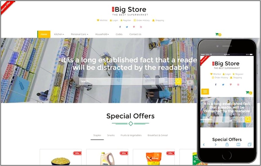 Online Shopping Templates Responsive Free Download