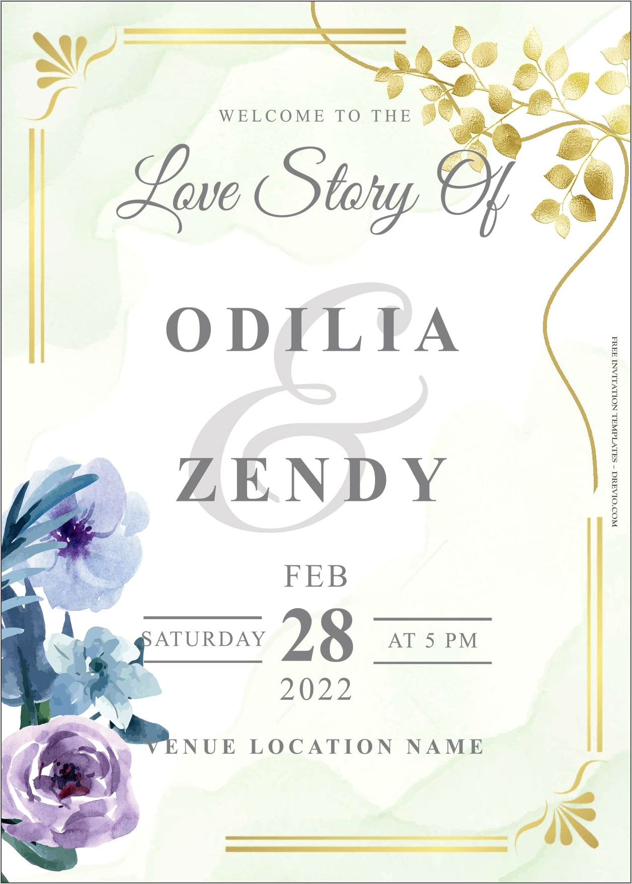 Online Wedding Invitation Templates Free Download Kentucky