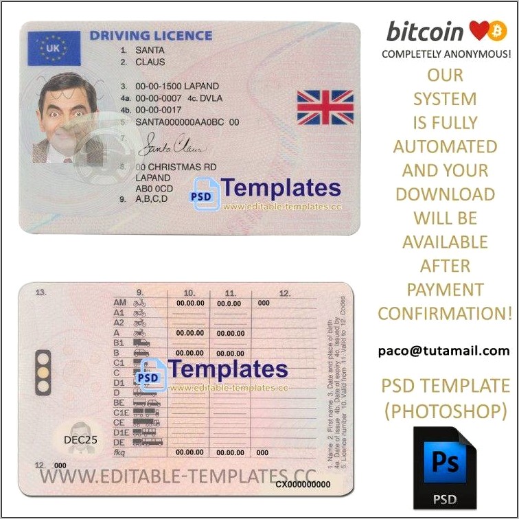 Ontario Drivers License Template Free Download