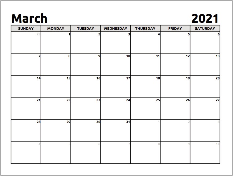 Open Office 2020 Calendar Template Download