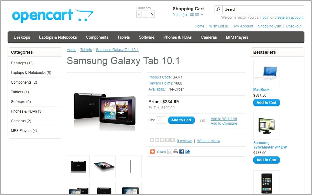 Opencart Default Template Download 2.1.0.2