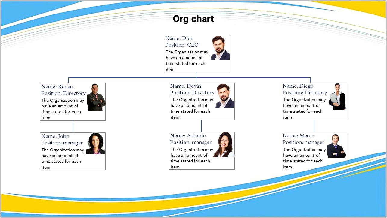 Organizational Chart And Hierarchy Template Download