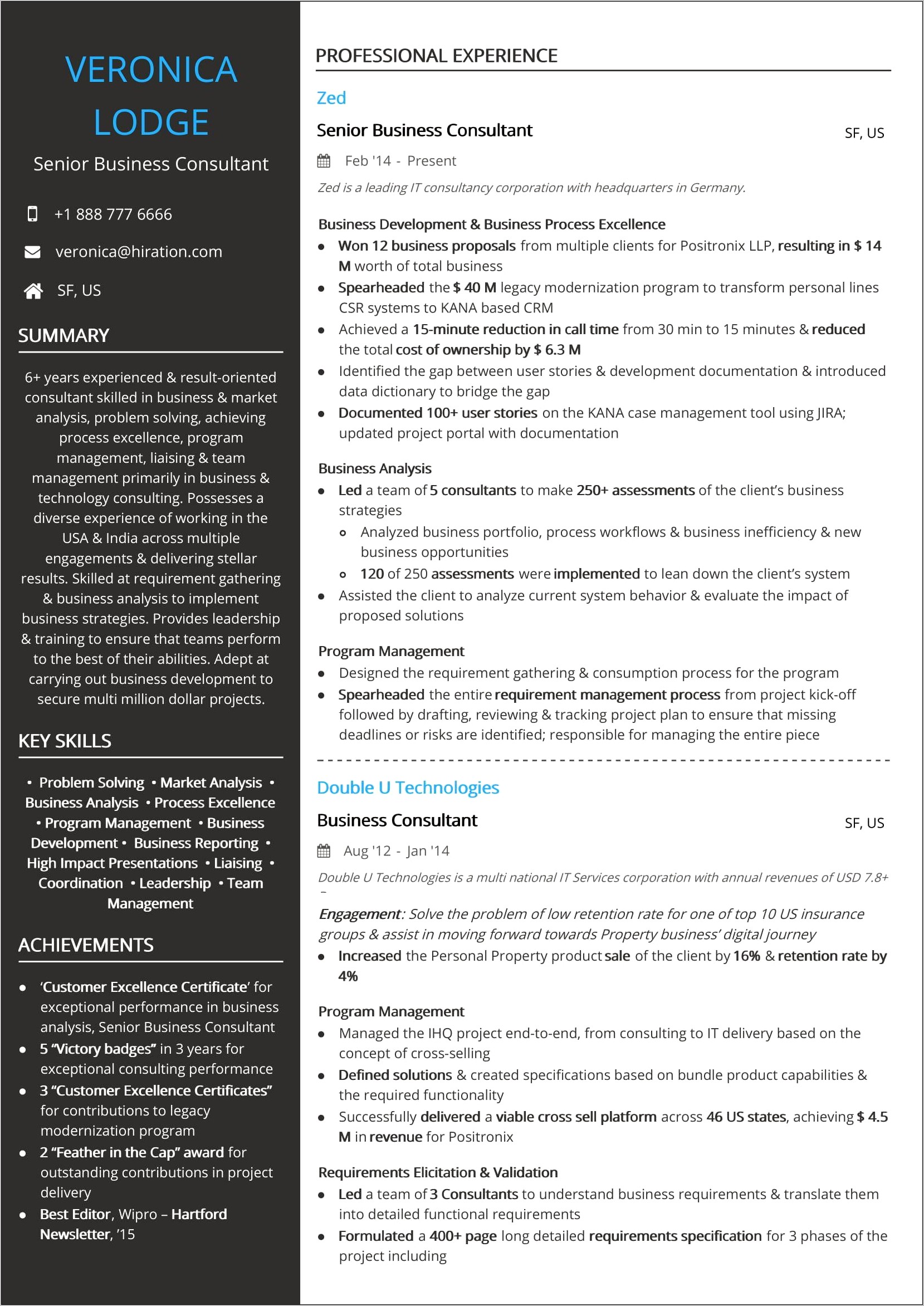 Organizational Development Consultant Resume Objective