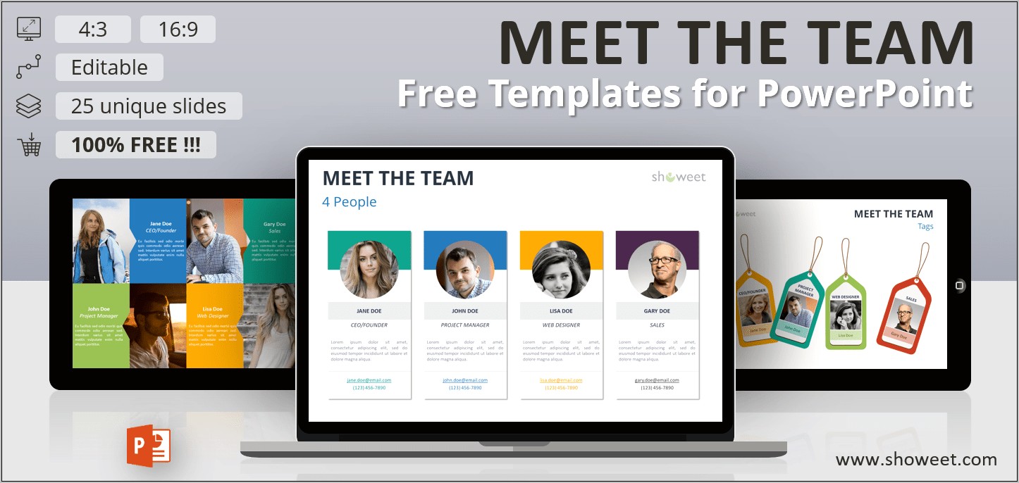 Our Team Presentation Template Download Free