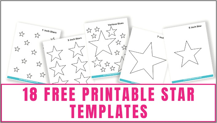 Page Of 2 Inch Star Template Free