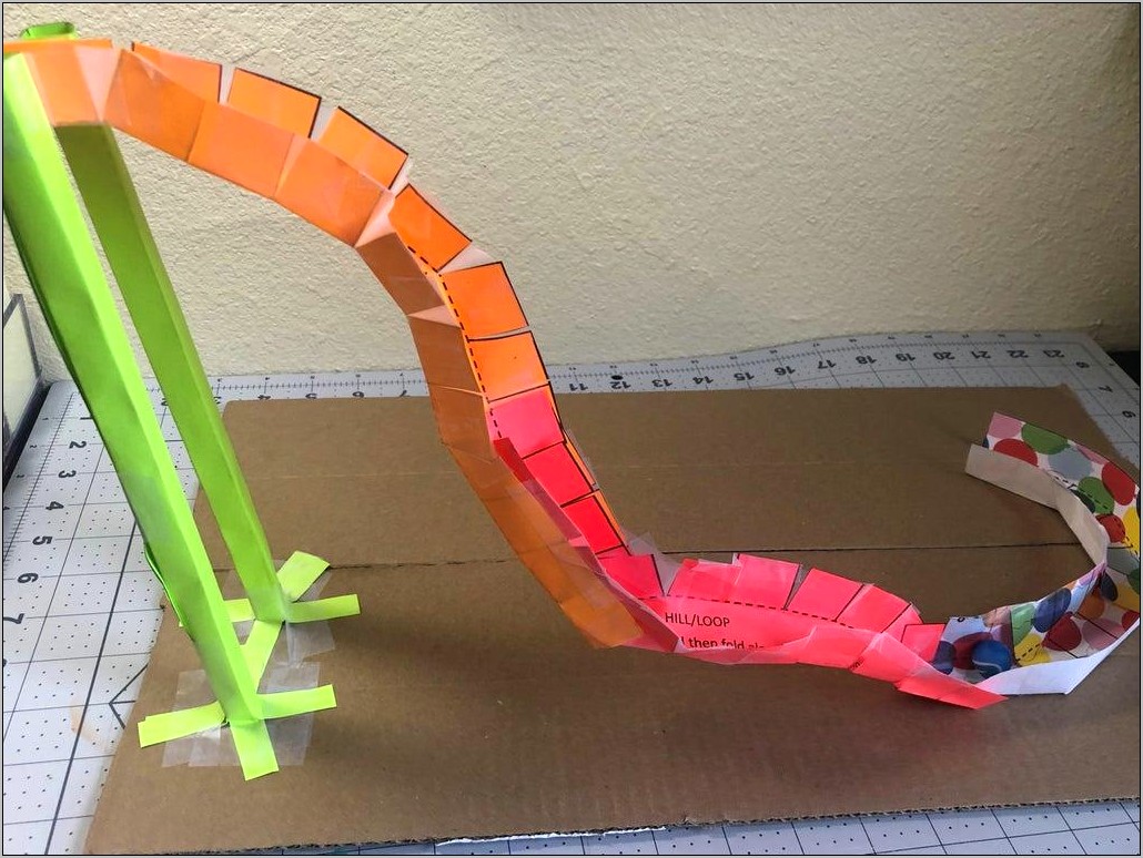 Paper Roller Coaster Wide Curve Template Free Pdf