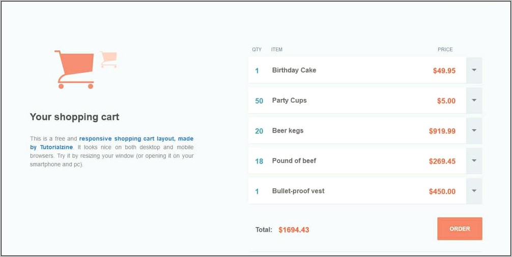 Paper Shopping Cart Template Free Download In Php