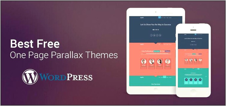 Parallax One Page Template Free Download