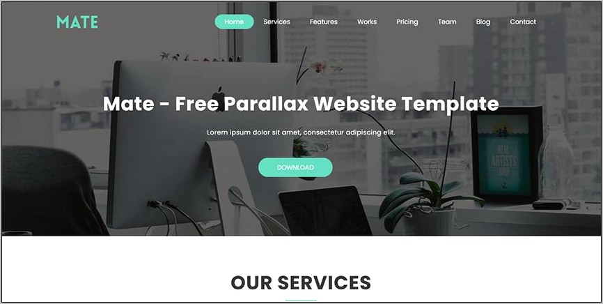 Parallax Scrolling Effect Template Free Download