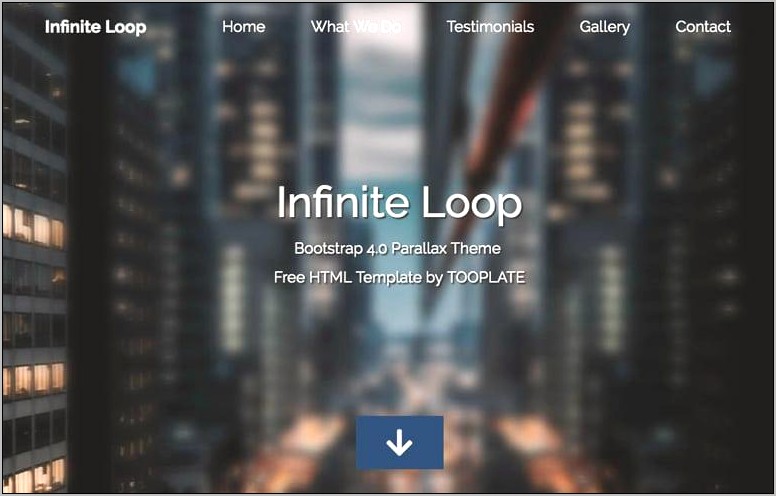 Parallax Scrolling Html5 Template Free Download