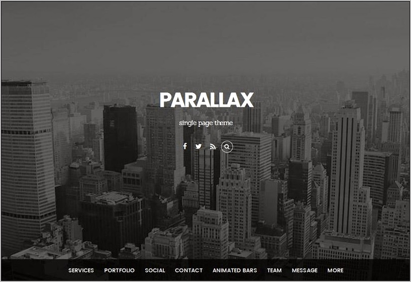 Parallax Scrolling Template WordPress Free Download