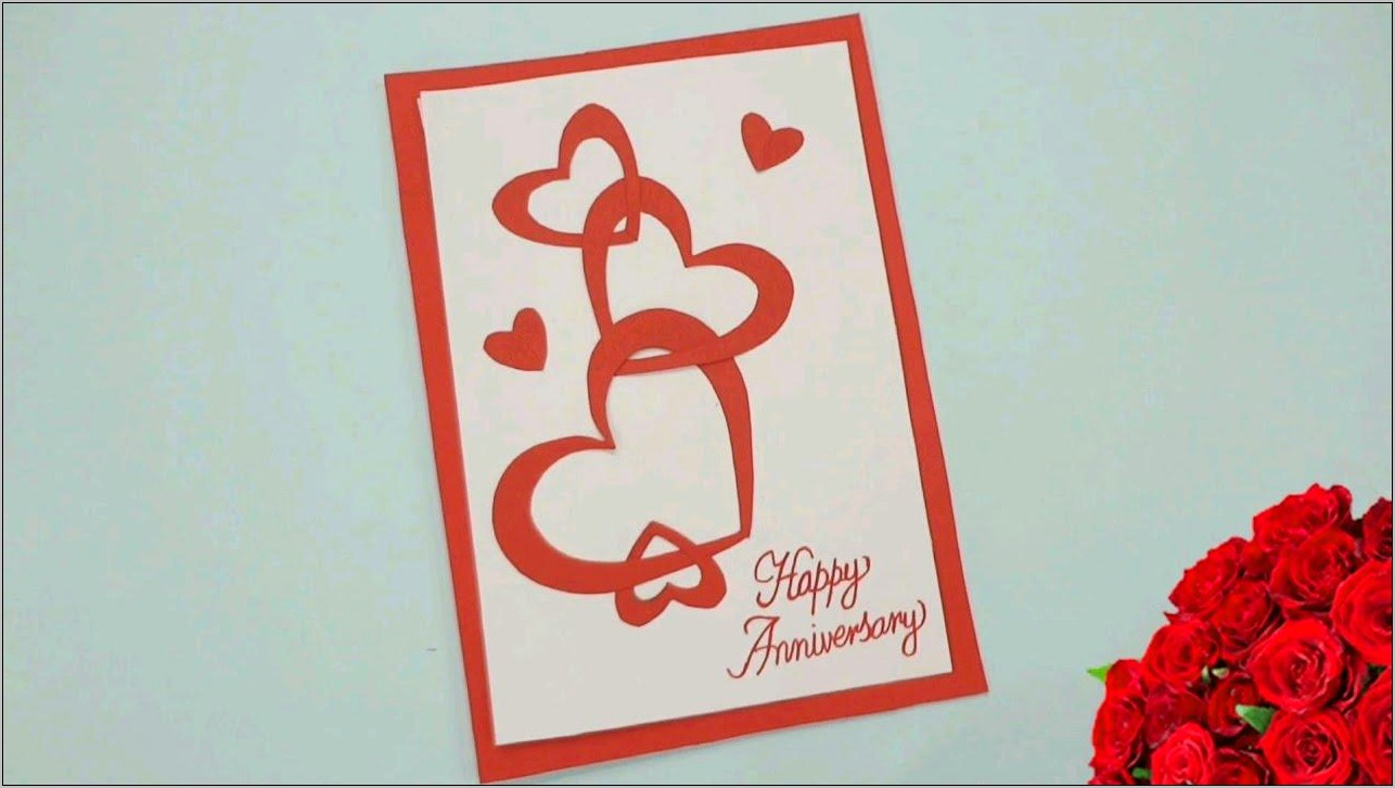 Parent Anniversary Pop Up Card Template Free