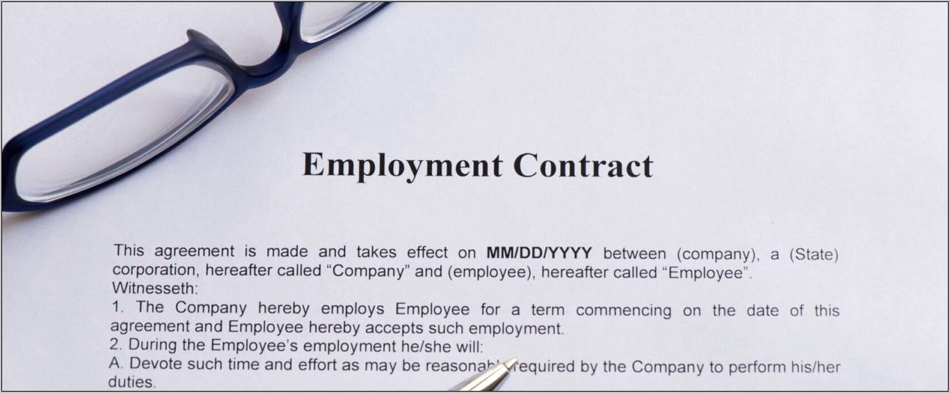 Part Time Employment Contract Template Free Uk