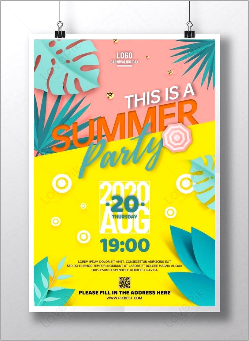 Party Poster Design Template Free Download