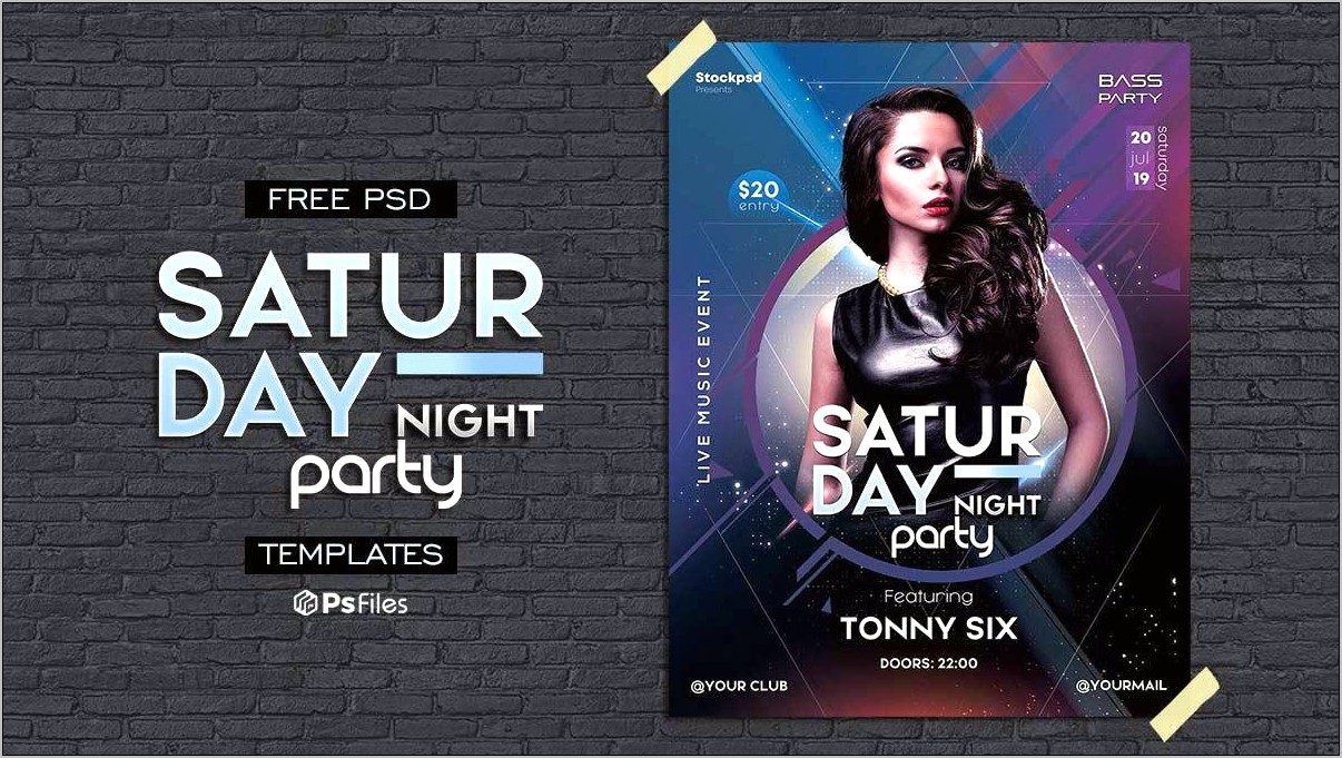 Party Poster Template Free Download Psd