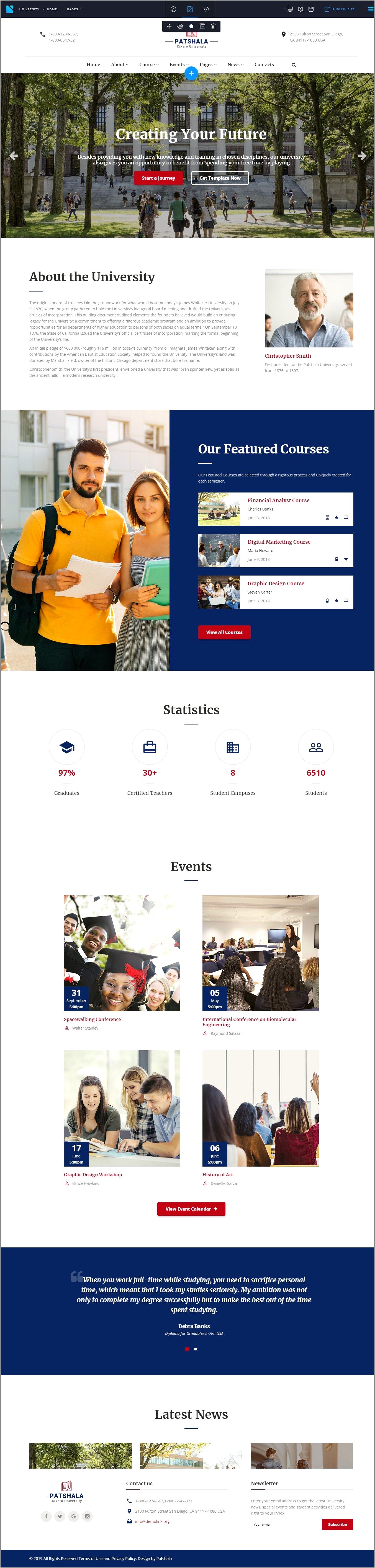 Pathshala Responsive School Management Template Free Download