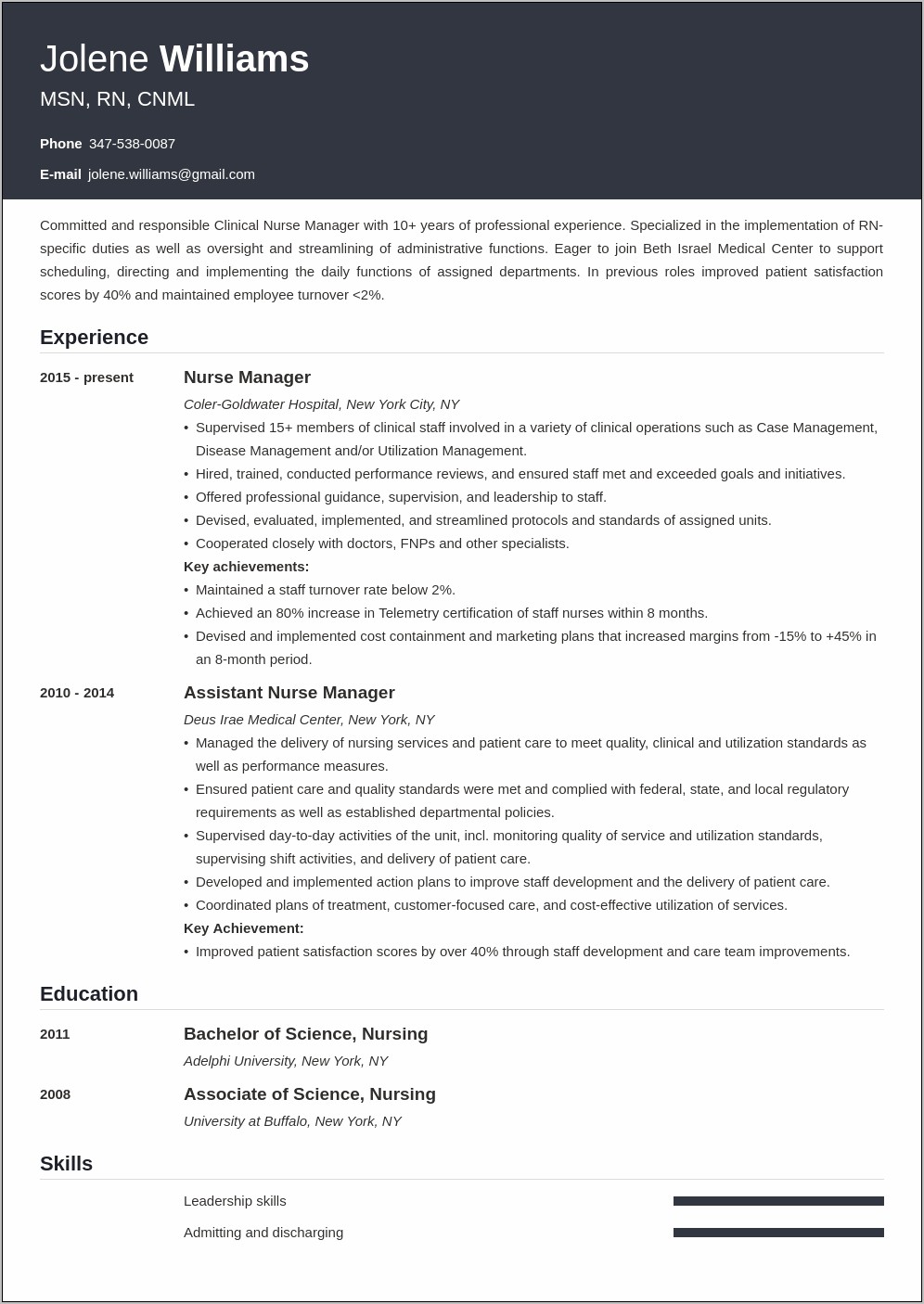 Patient Access Manager Resume Objective