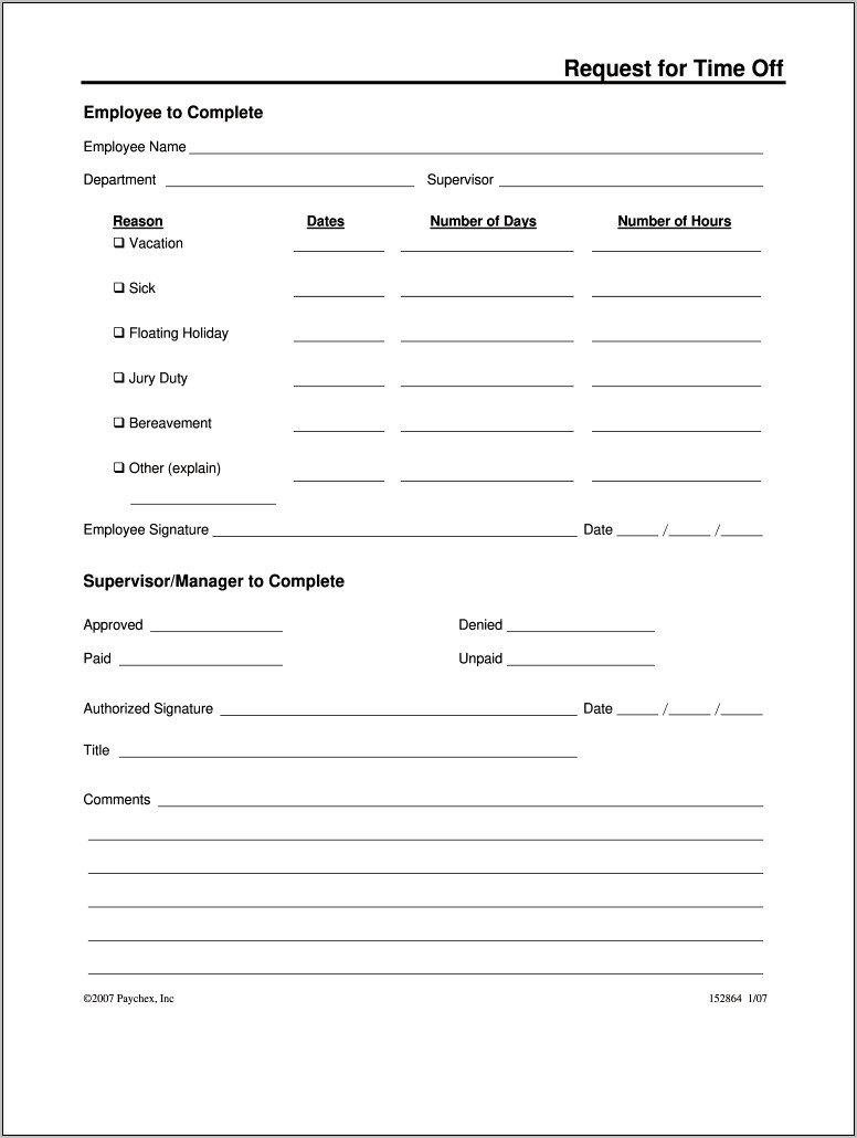 Paychexx Free Employee Change Of Address Form Template