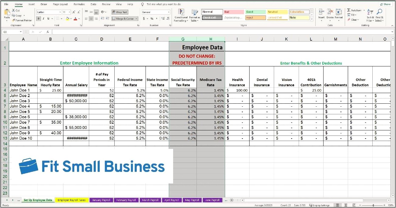 Payroll Template Excel Free Download New Jersey