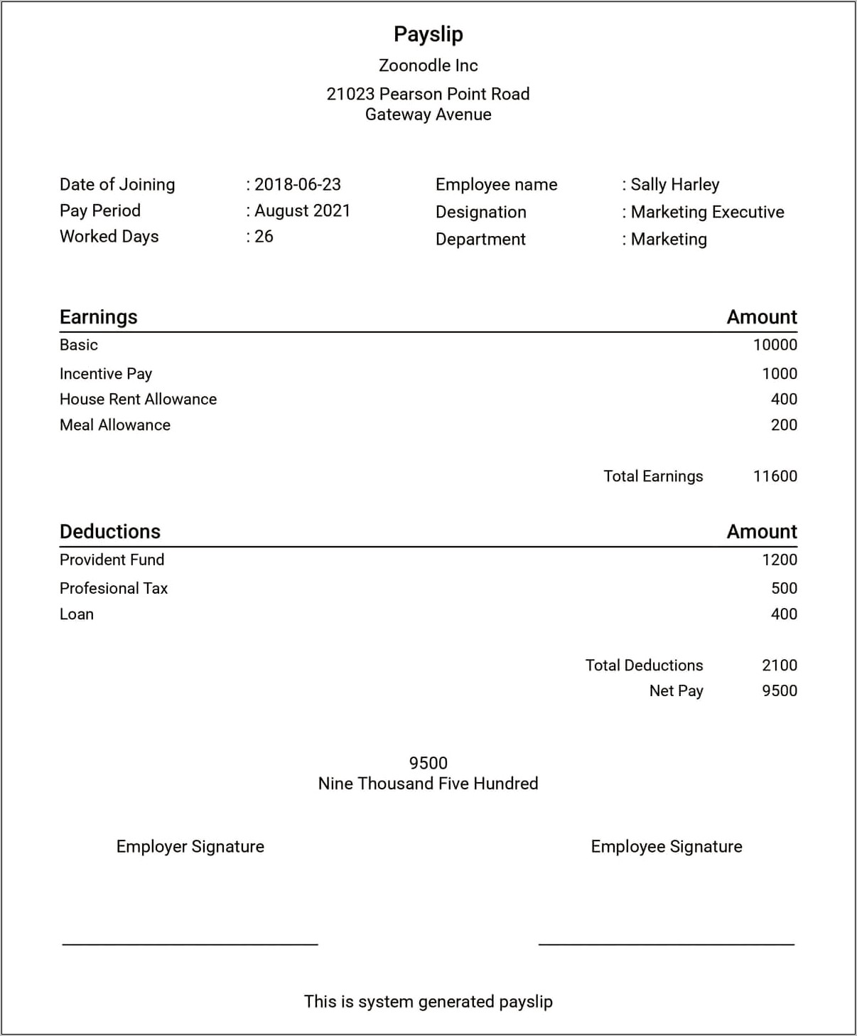 Payslip Template Excel Free Download Australia