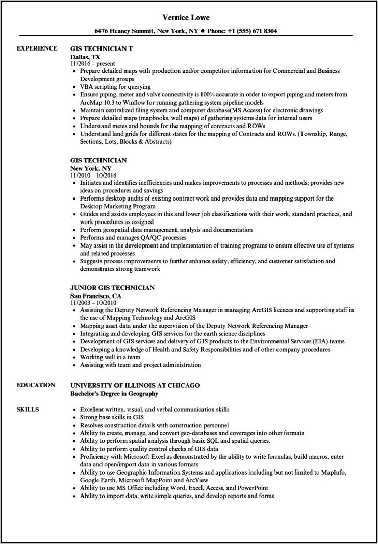 Pc Technician Job Description Resume