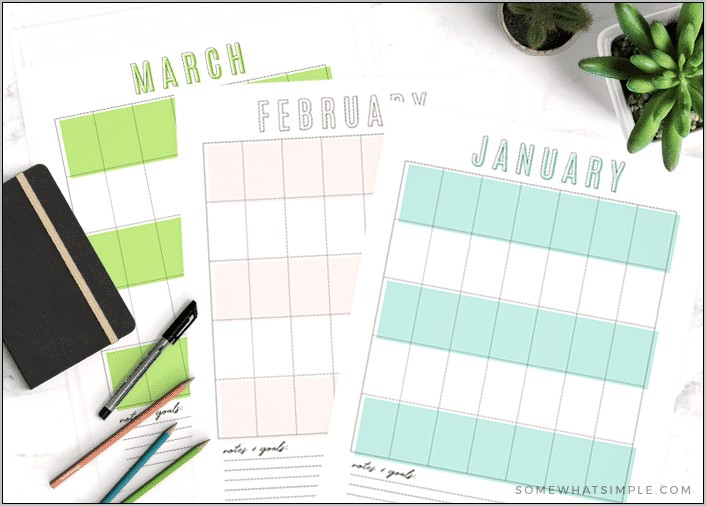 Pdf Calendar Template With Picture Download