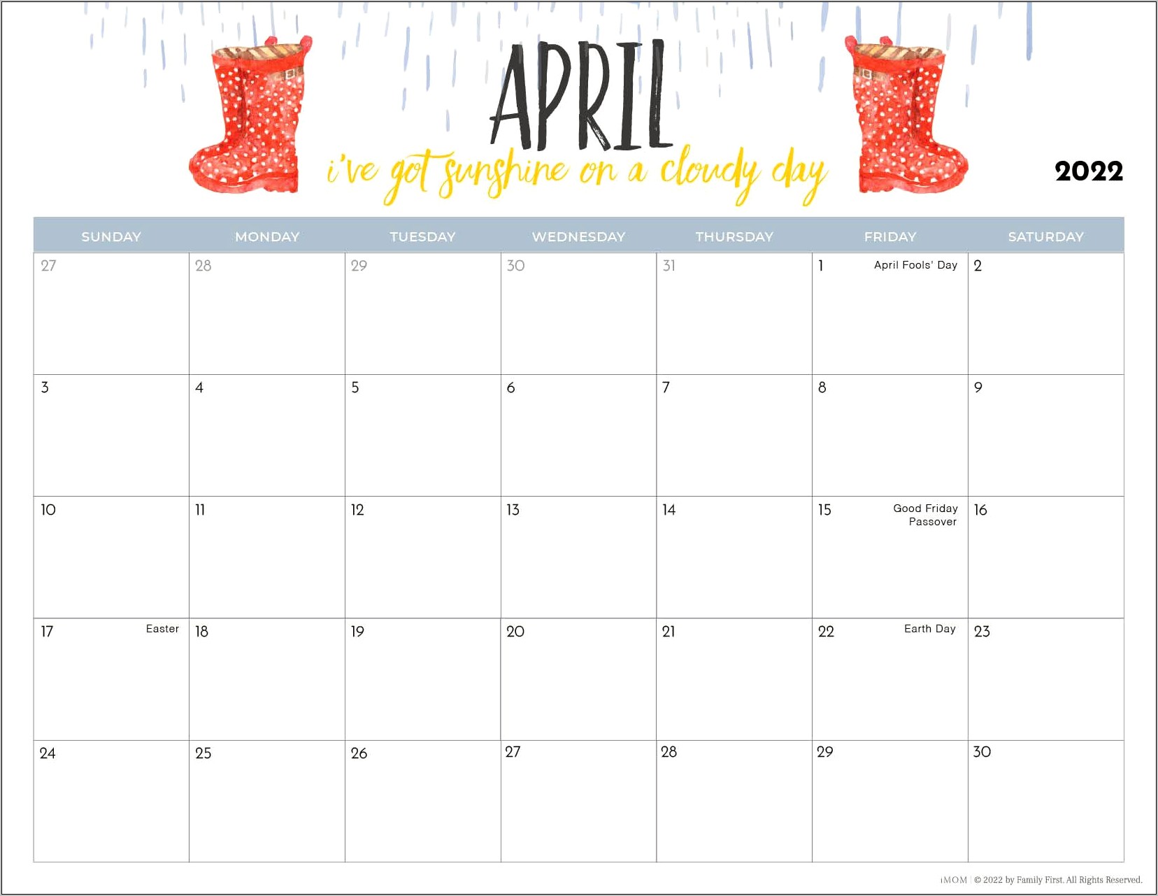 Pdf Template Free Printable Printable Printable 2020 April