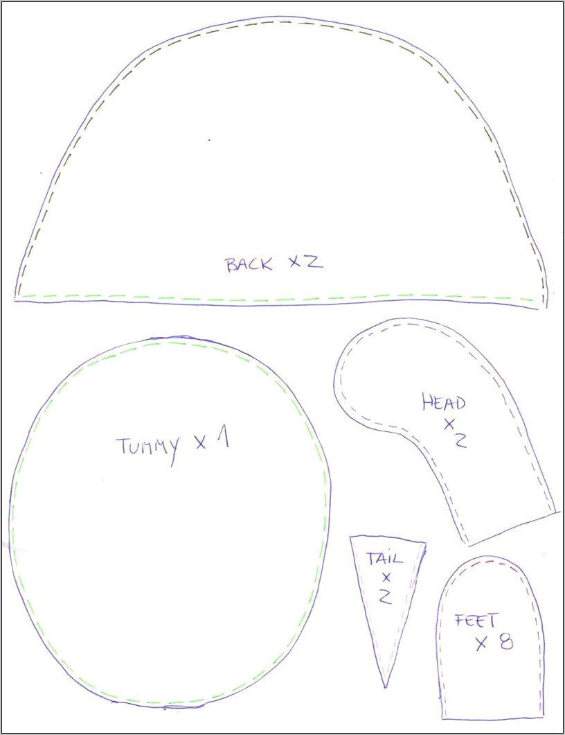 Peekaboo Turtle Free Sewing Pattern And Template