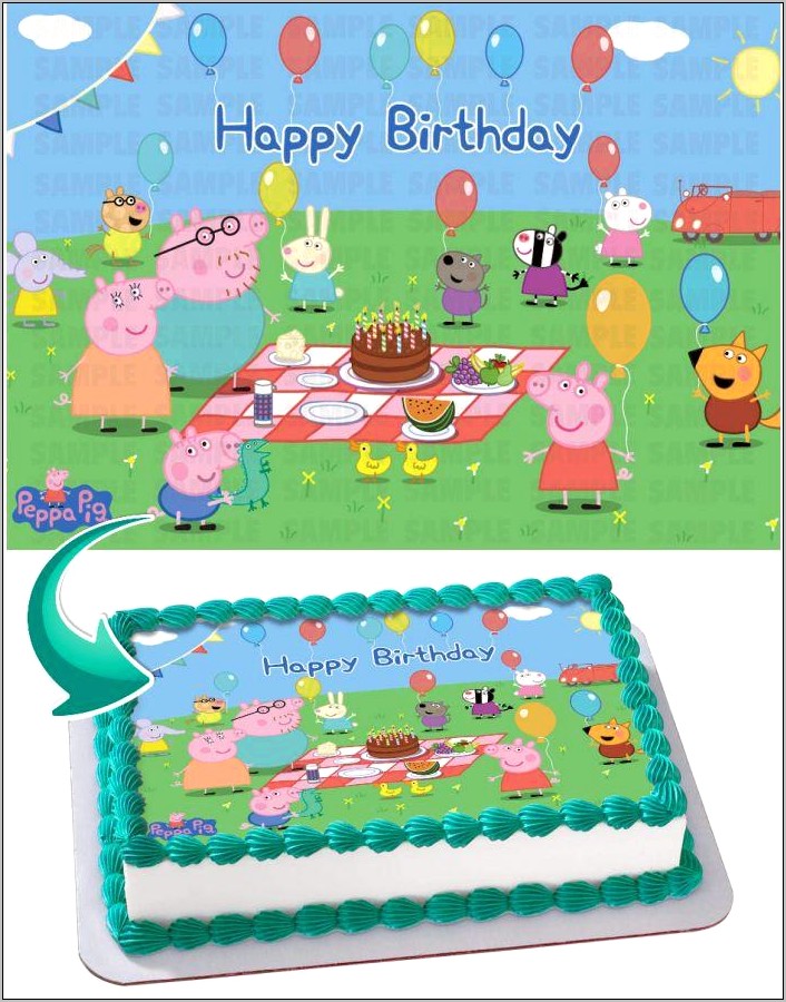 Peppa Pig Template For Cake Free Download