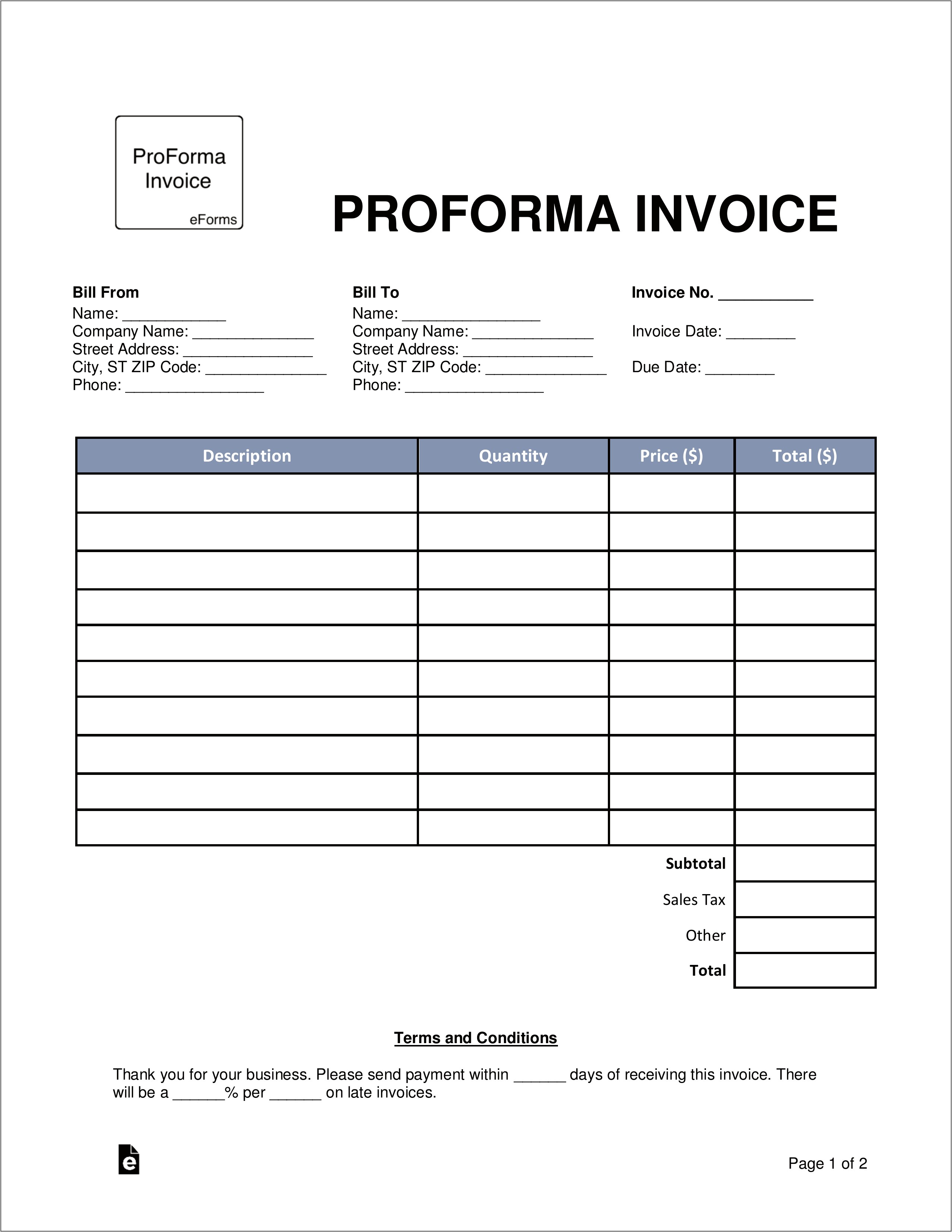 Performance Invoice Model Template Free Download Excel