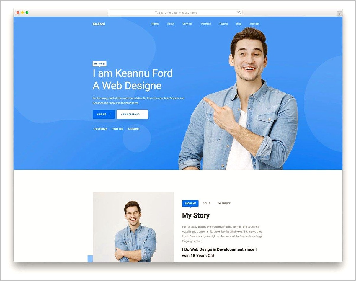 Personal Profile Css Template Free Download