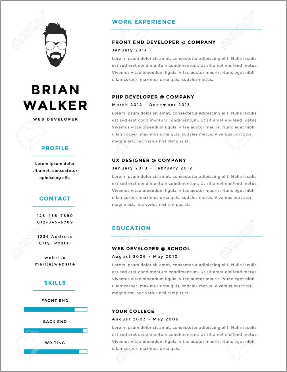 Personal Resume Template Free Download