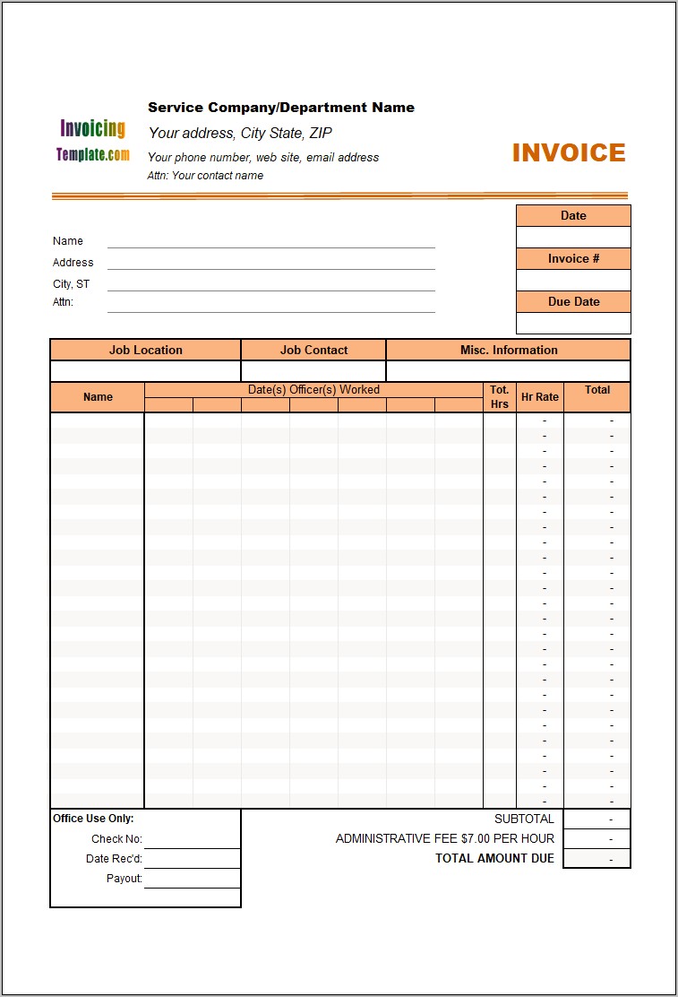 Pet Store Invoice Free Template For Word Document