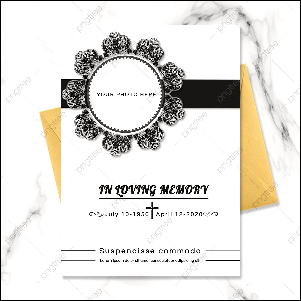 Photo Announcement 2 Sided Free Template Memorial