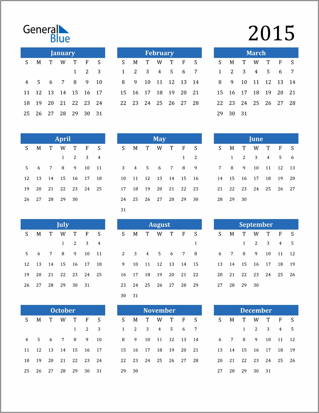 Photo Calendar Template 2015 Free Download