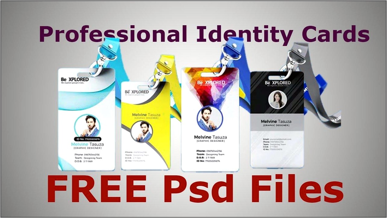 Photo Id Card Design Template Free Download