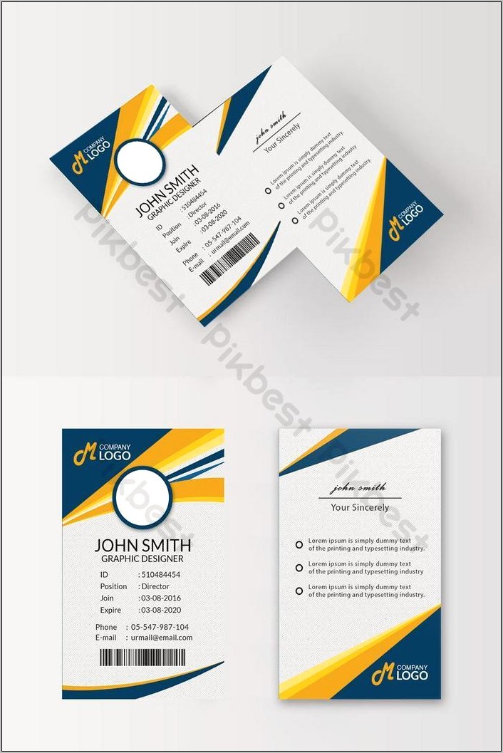 Photo Id Card Template Psd Free Download