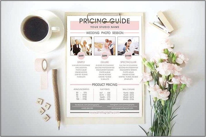 Photography Price List Design Template Free Download