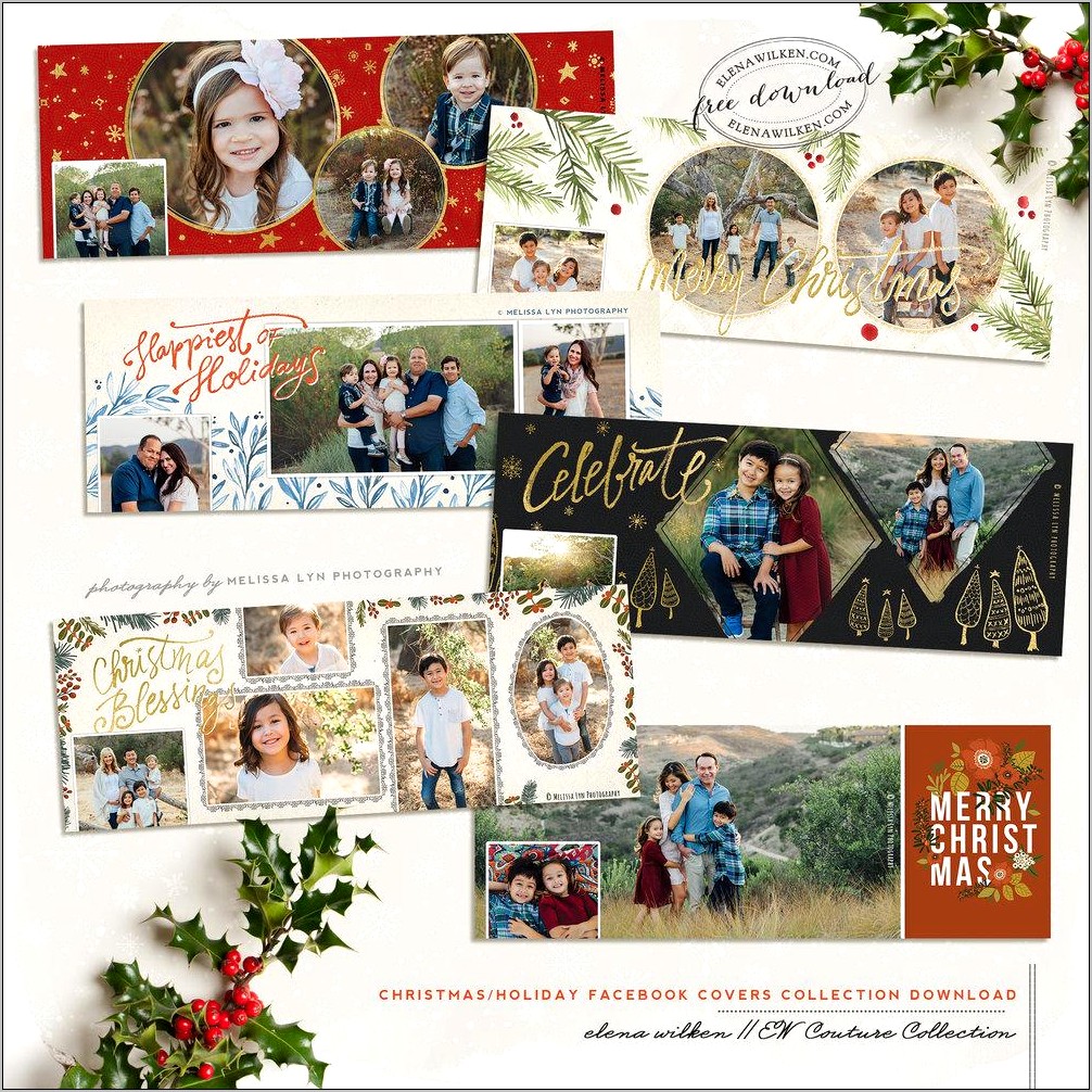 Photoshop Christmas Card Templates For Photographers Free