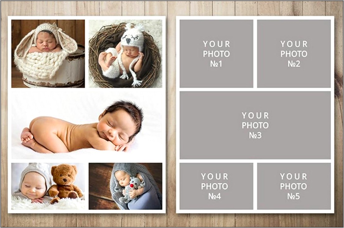 Photoshop Template Simple White Photo Grid Download