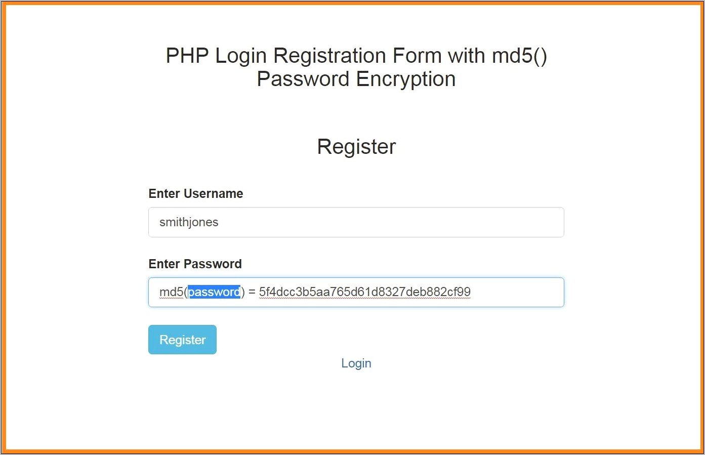 Php Login And Registration Form Template Free Download